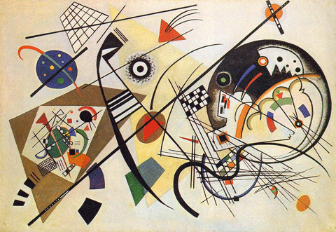 reproductie Transverse line van Kandinsky